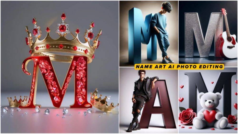 First Letter 3D Name Ai Image Creator