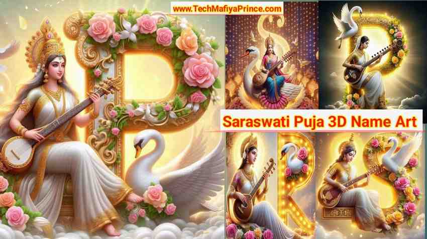 Saraswati Puja 3D Name Art Ai Photo Editing Prompts – Bing Image Creator